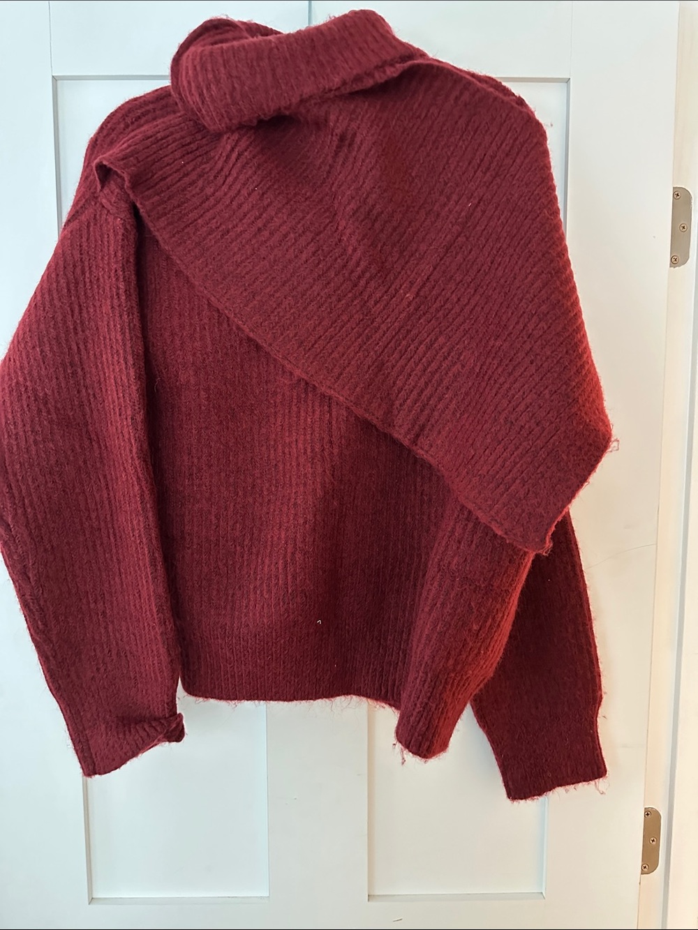 Thakoon Ribbed Turtleneck Sweater in Wine Red 07